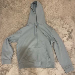 Polo Ralph Lauren Double-Knit Full Zip light blue